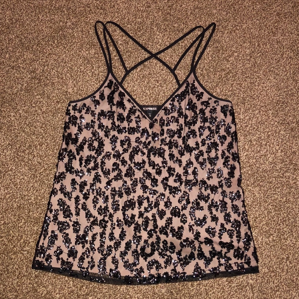Express sequin patterned dressing tank, Sz M